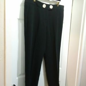 Andrew Marc Black Slim Ankle Trousers